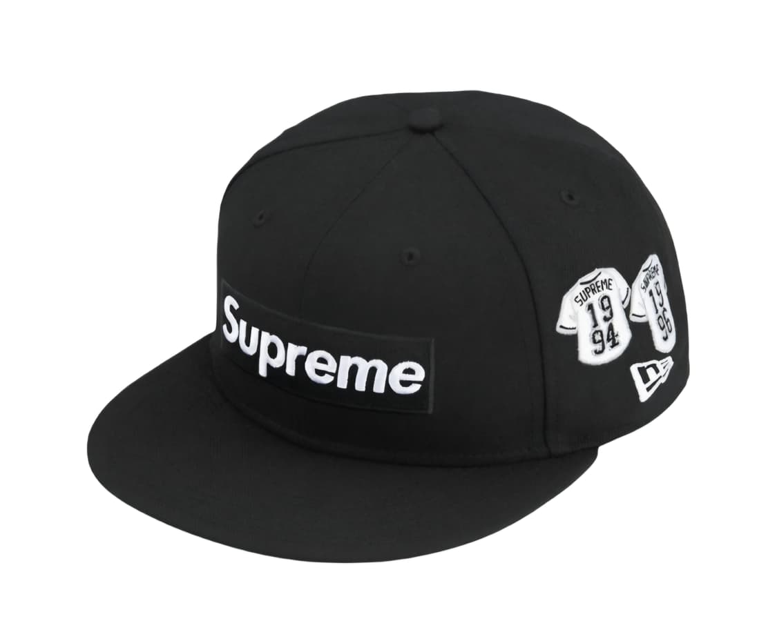 슈프림 x 뉴에라 저지 박스로고 블랙 - 24FW 상품이미지1