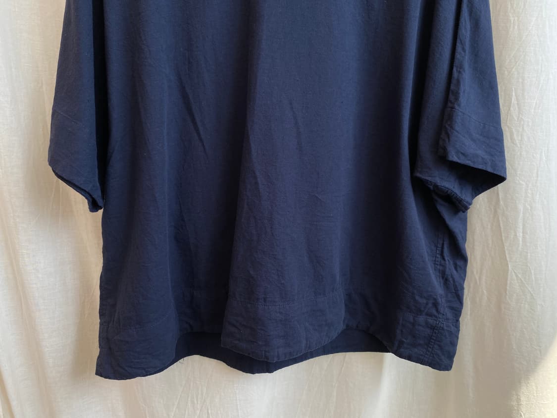 topvalu 네이비 린넨면 반팔블라우스(L) 상품이미지5