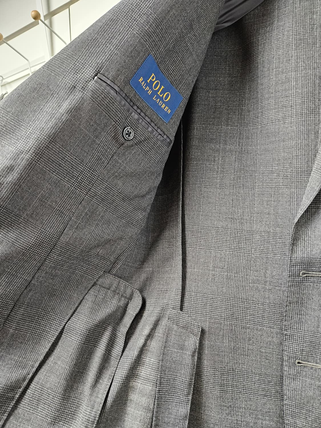 폴로 랄프로렌 글랜체크 블레이저 38R 판매합니다. 상품이미지3