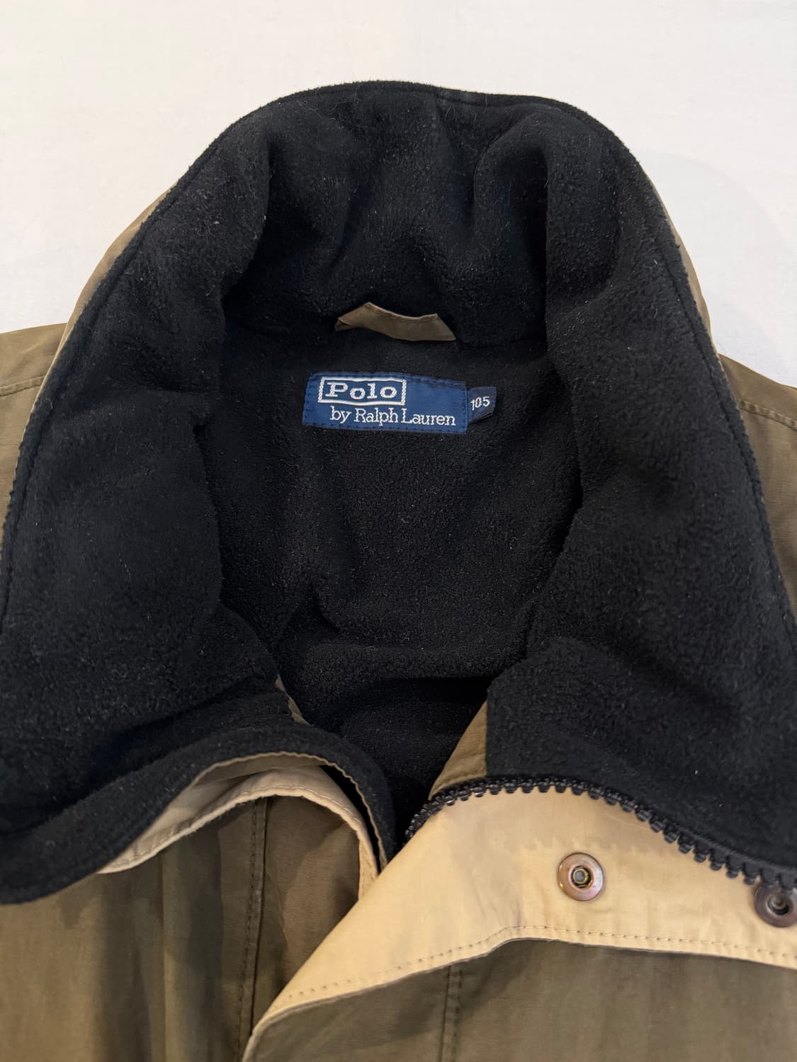 90s 폴로 랄프로렌 플리스 후드 파카 올리브 카키 상품이미지6
