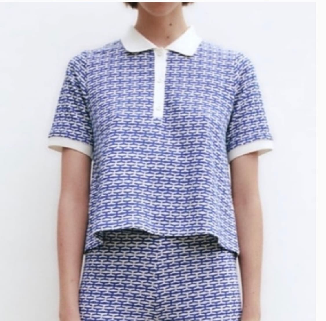 Zara 블루 패턴 니트 팬츠 셋업 상품이미지2