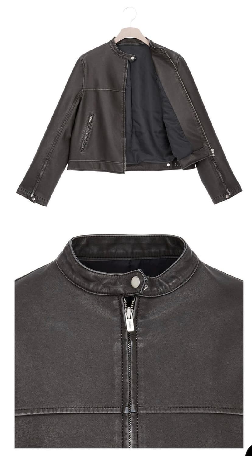 브플먼트 비건레더 자켓 상품이미지3