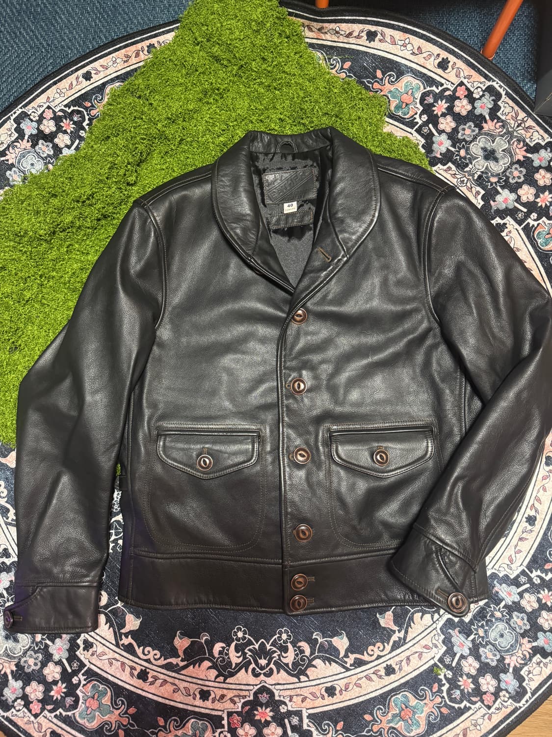 Vtg 아인슈타인 코삭 먼로 레더 자켓 상품이미지2