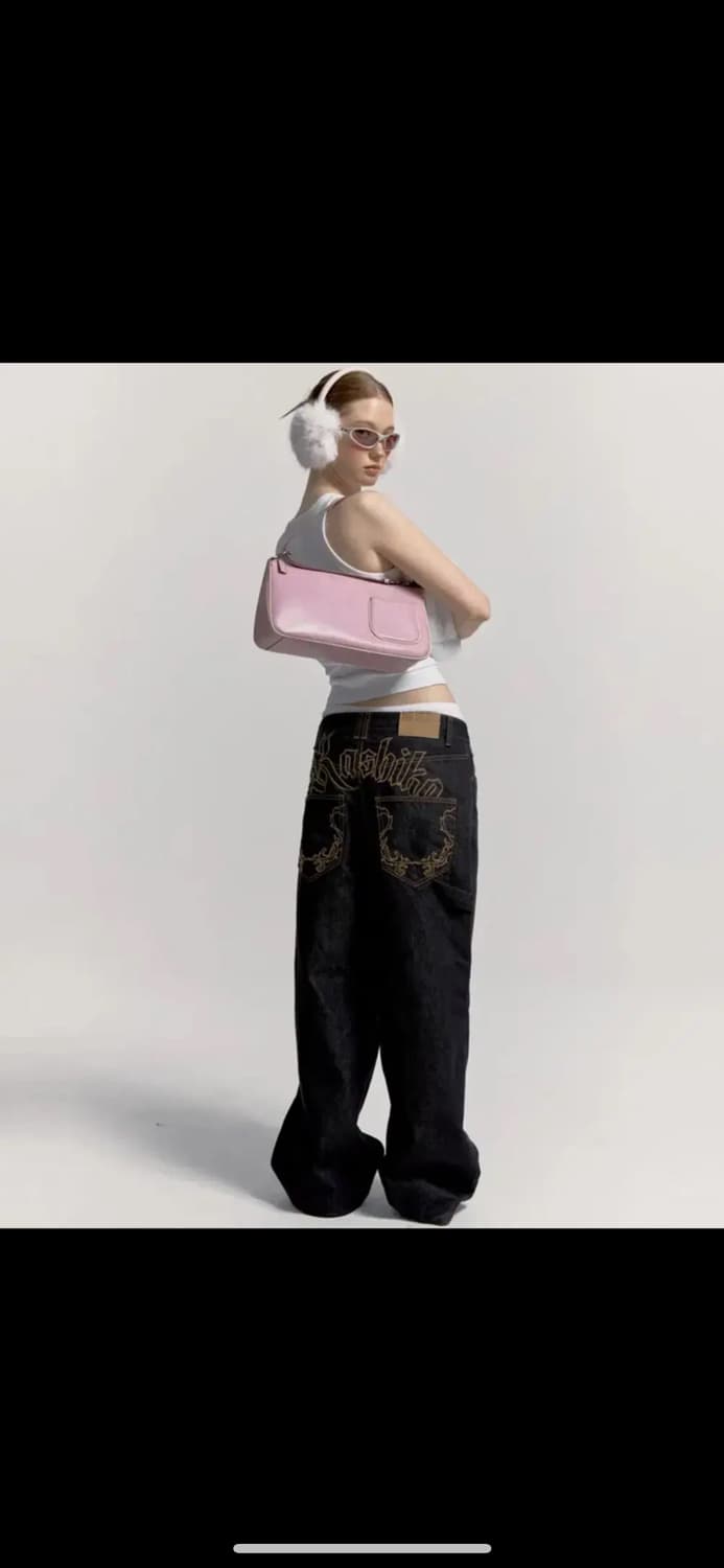 카시코 논페이드 데님 팬츠 바지 블루  상품이미지2