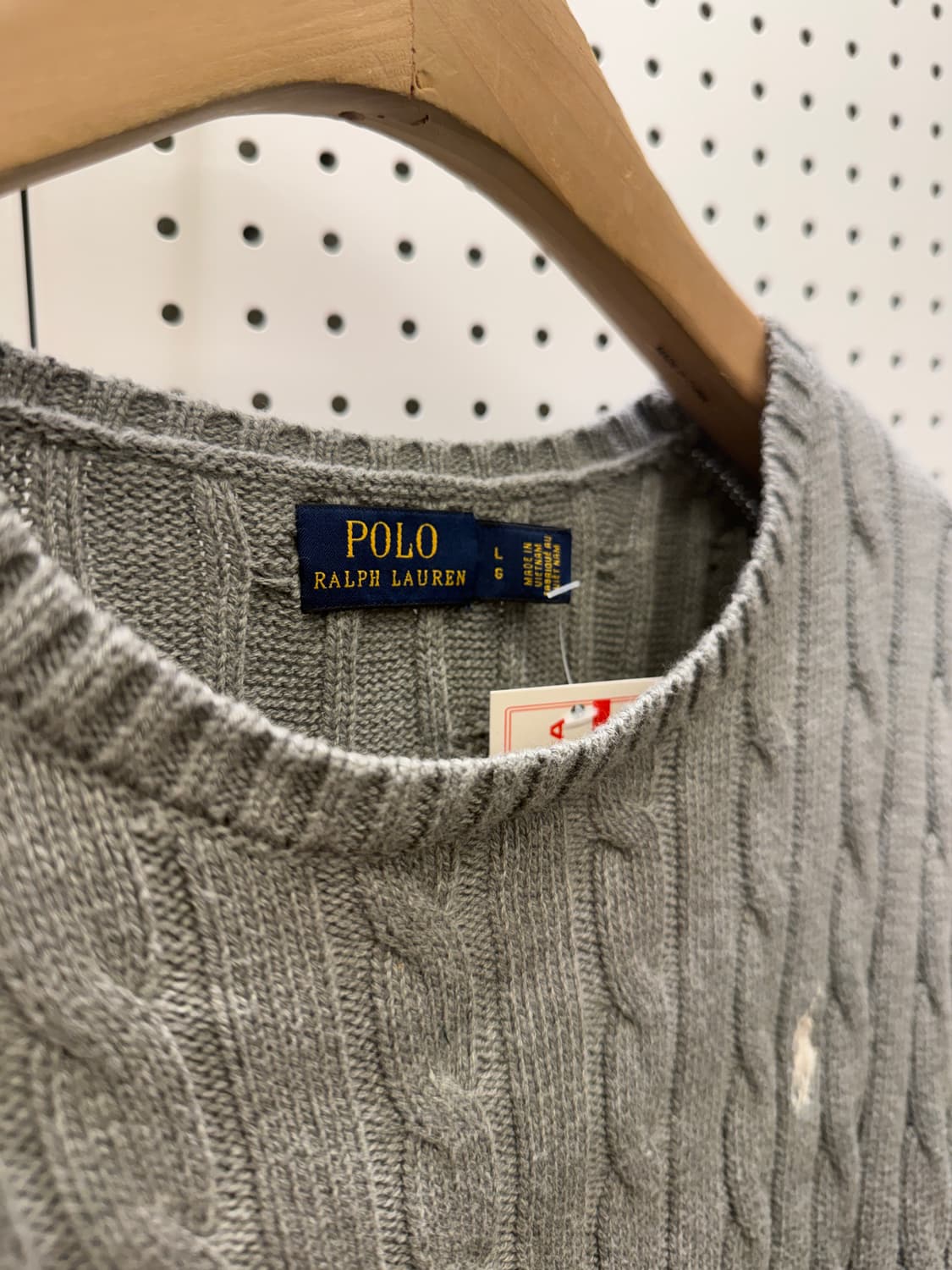 폴로 랄프로렌 케이블 니트 그레이 U813 상품이미지5