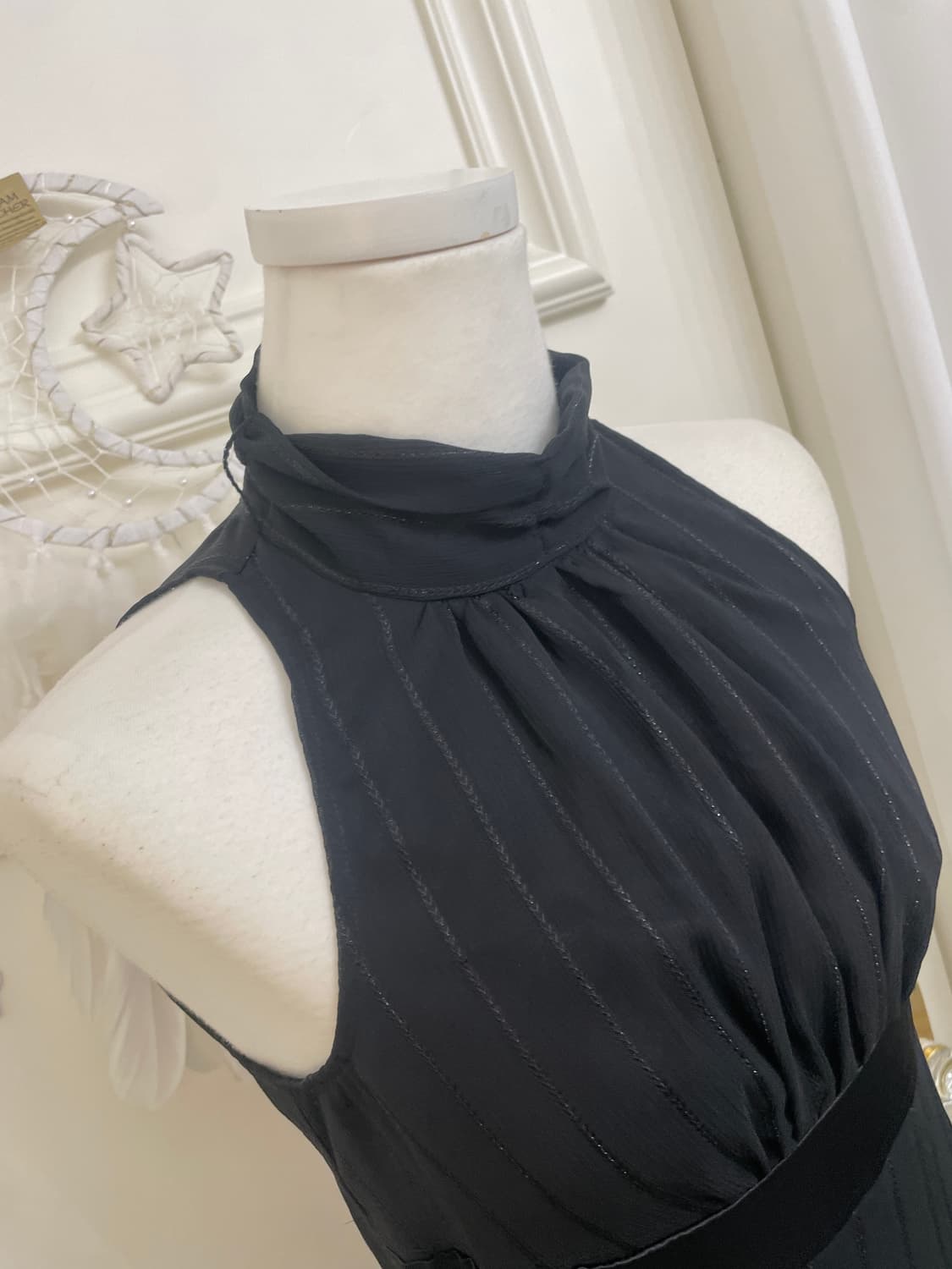 black shirring pleats slim halter opc 상품이미지8