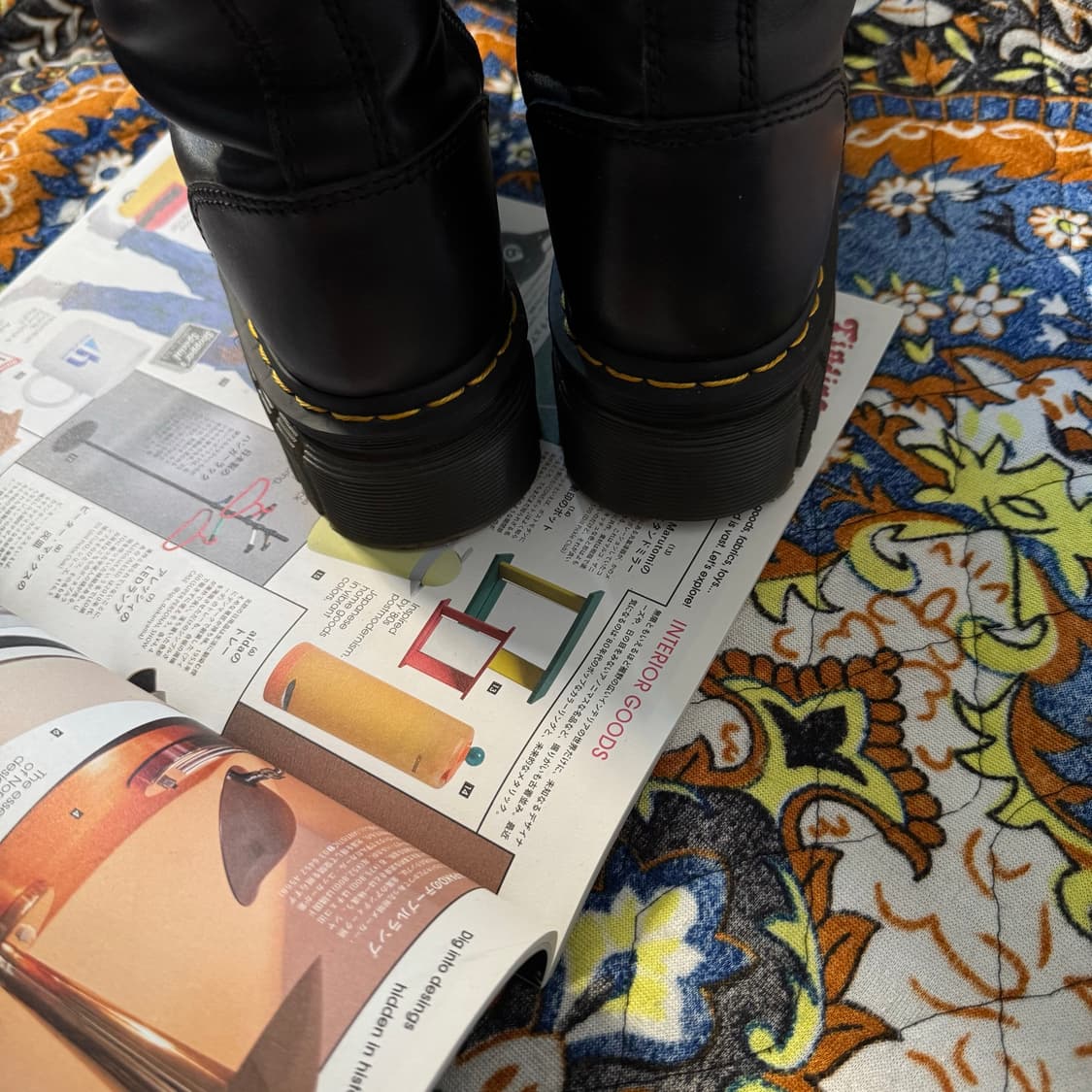Dr martens 닥터마틴 20홀 플랫폼 블랙 하이 롱부츠 상품이미지4