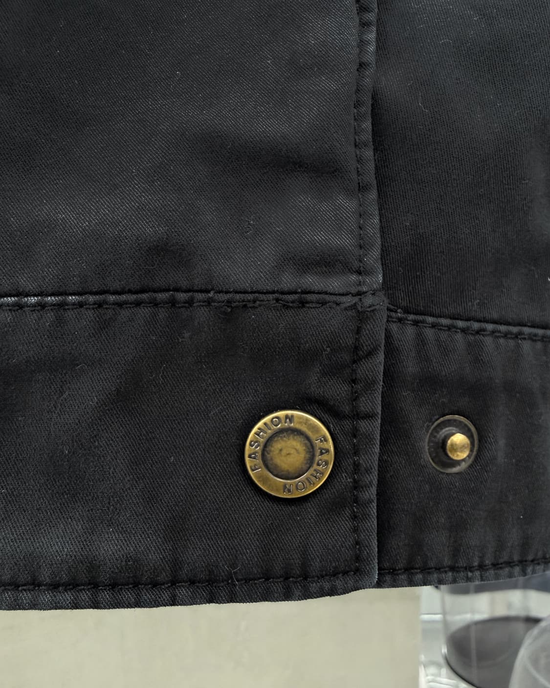 Bobin 00s 원스타 코튼 트러커 자켓 블랙 상품이미지4