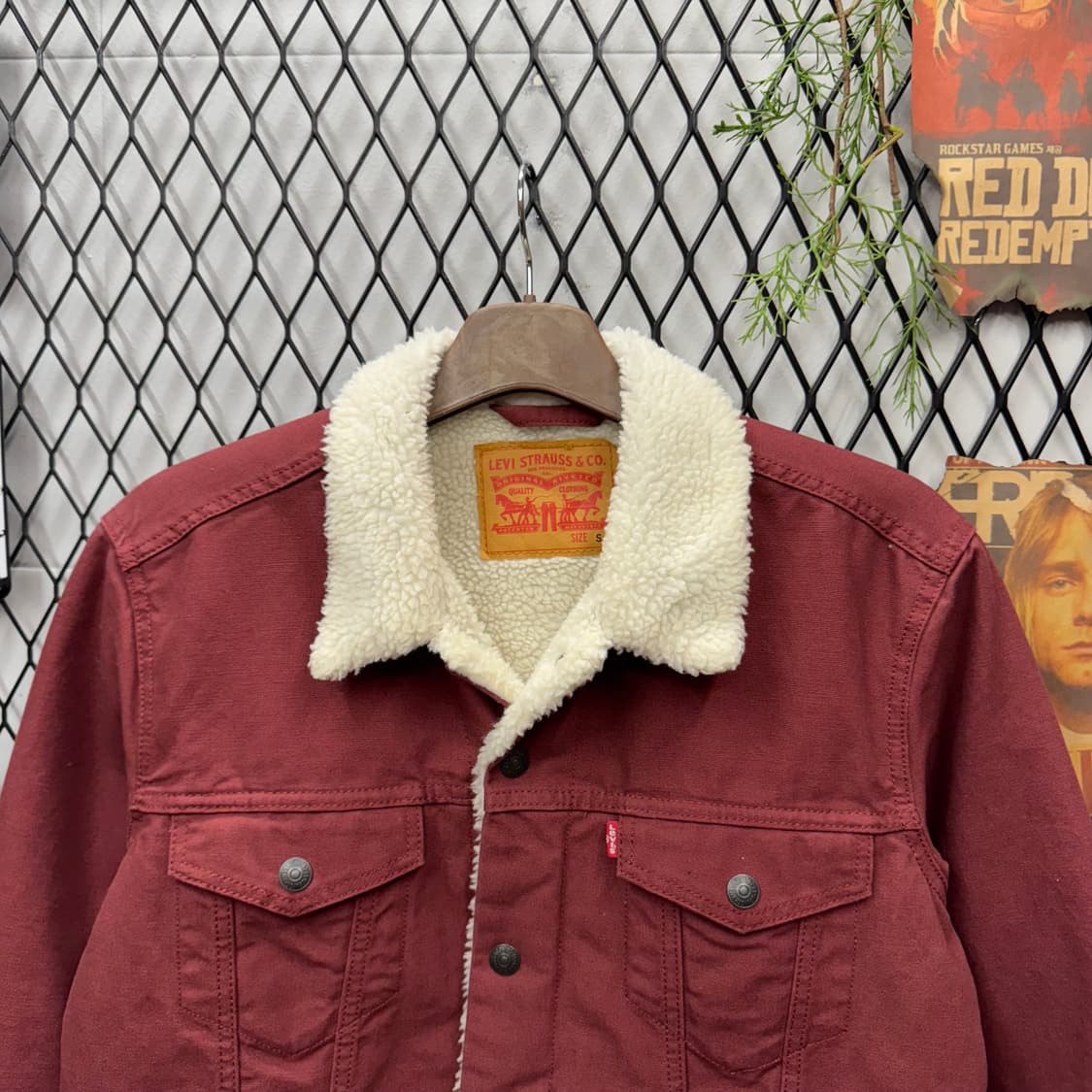 리바이스 타입 3 쉐르파 트러커 자켓 와인 상품이미지3