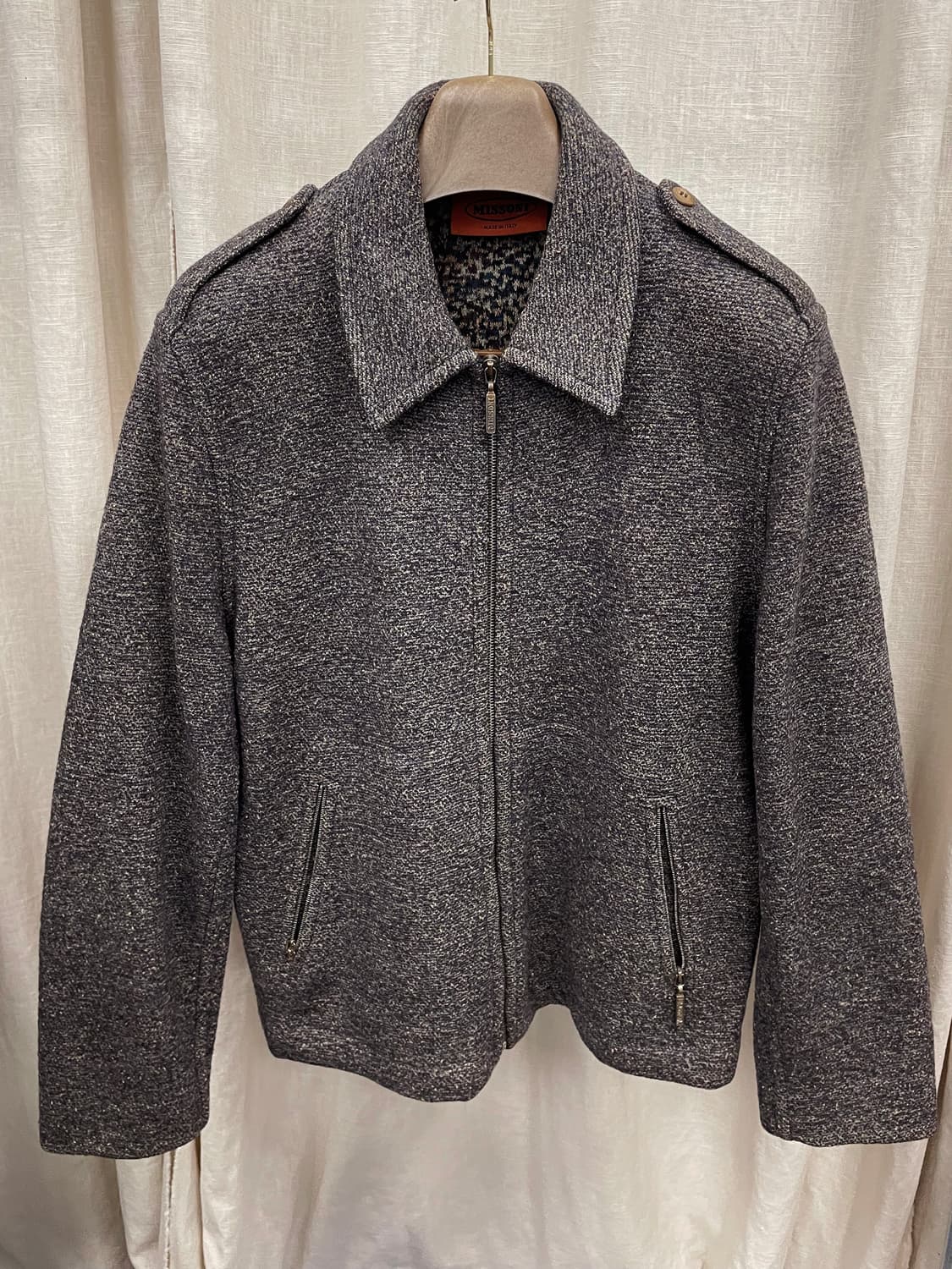 Vintage MISSONI 울 집업 자켓 사이즈 불명 상품이미지1
