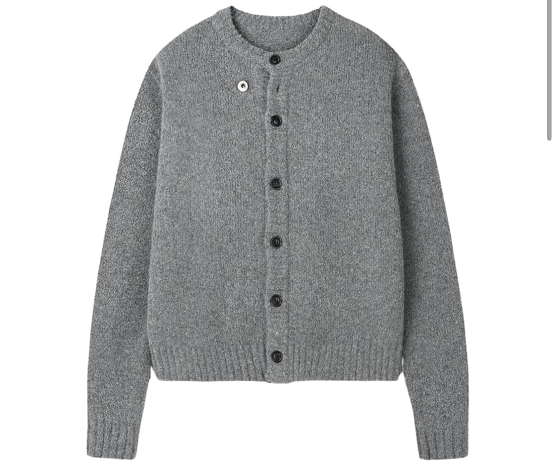 (L) 토니웩 알파카 가디건 멜란지 그레이 Tonywack 상품이미지1