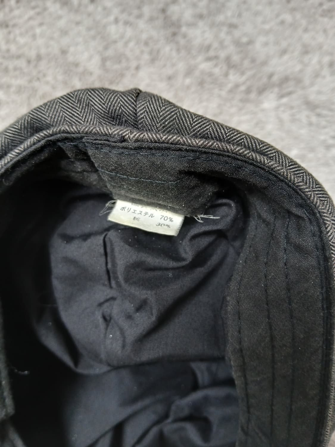 일본빈티지 헤링본 뉴스보이캡 모자 (그레이) 상품이미지6