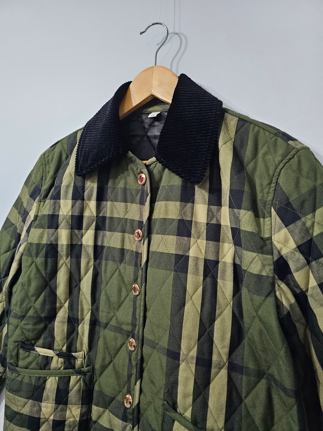 버버리 퀼팅 체크 자켓 55~66 상품이미지3