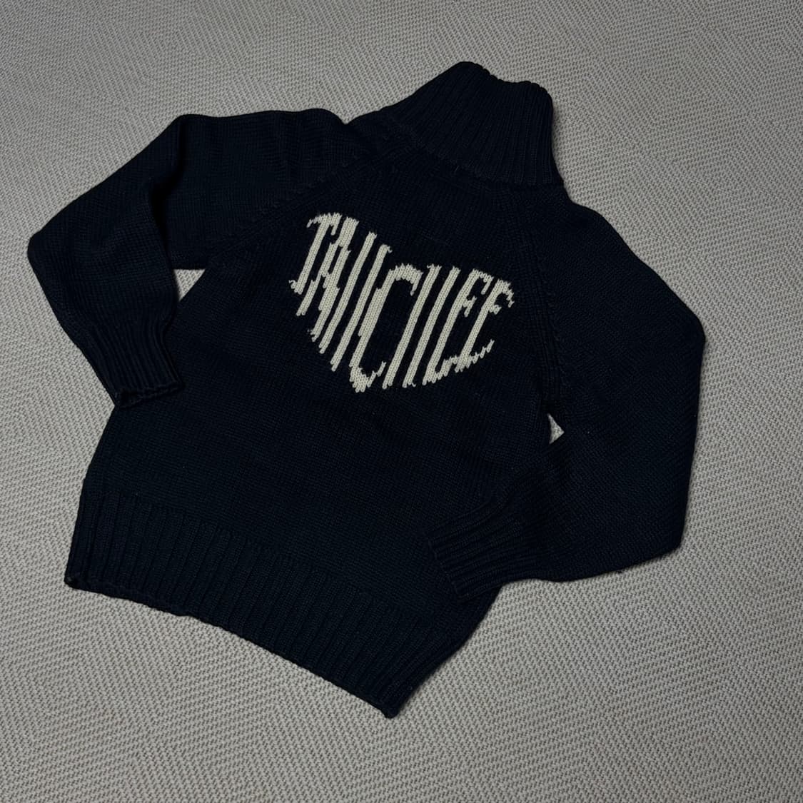 Cheetah 블랙 코위찬 니트집업 상품이미지4