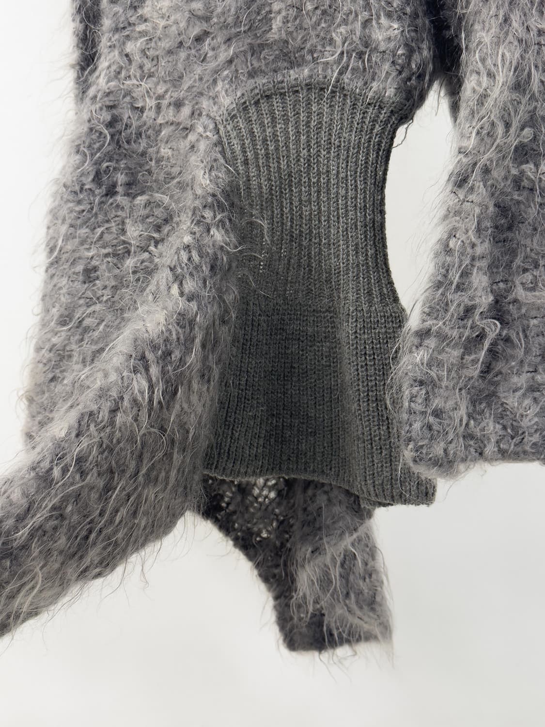 80s 이세이미야케 모헤어 비대칭 스웨터 상품이미지2