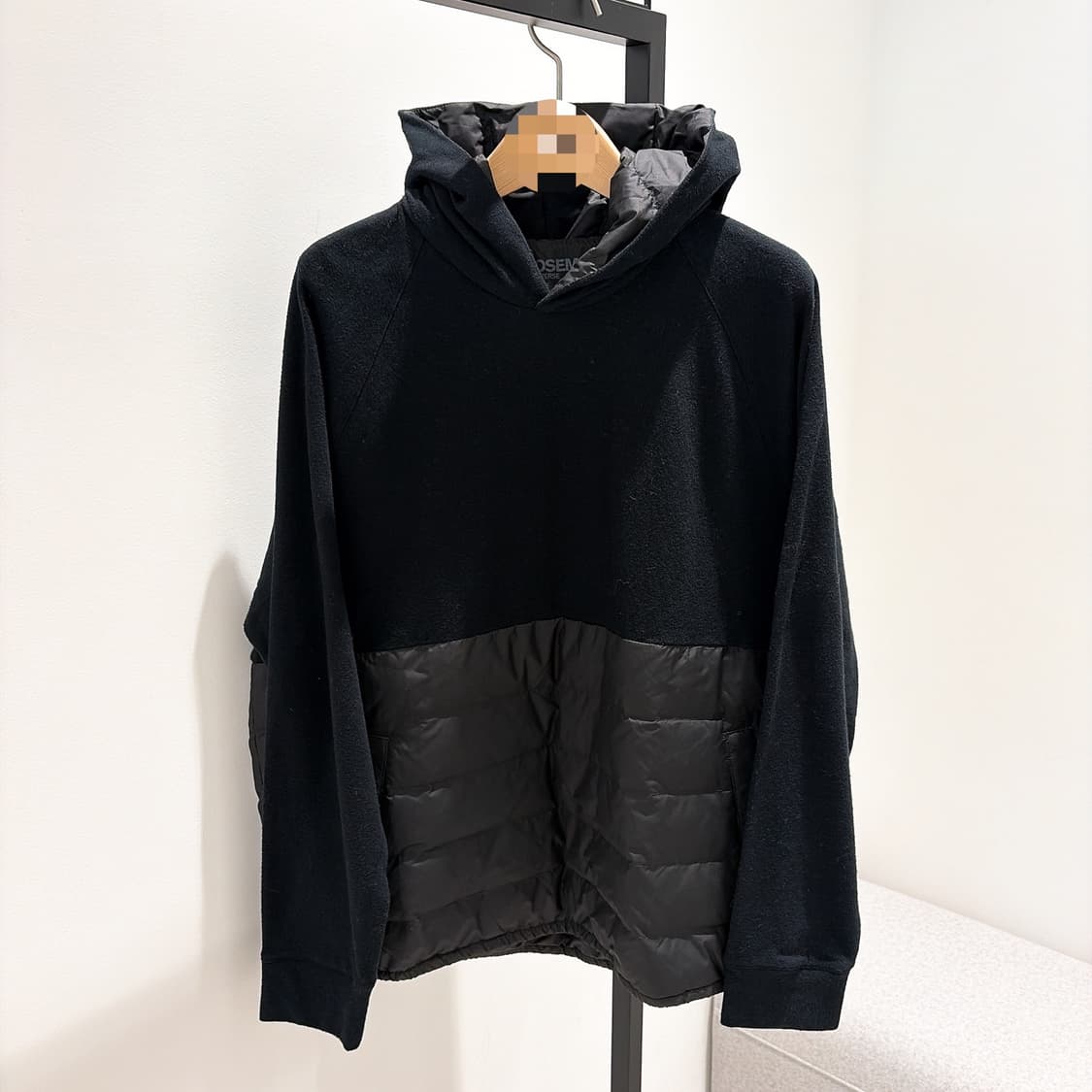(정품/새상품) 제임스펄스 남성 블랙 풀오버 믹스 구스다운 후드 상품이미지1