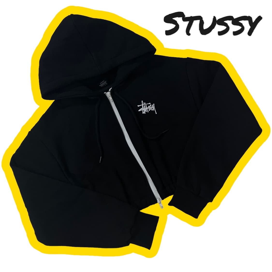 스투시 2way 투웨이 베이직 크롭 후드집업 상품이미지1