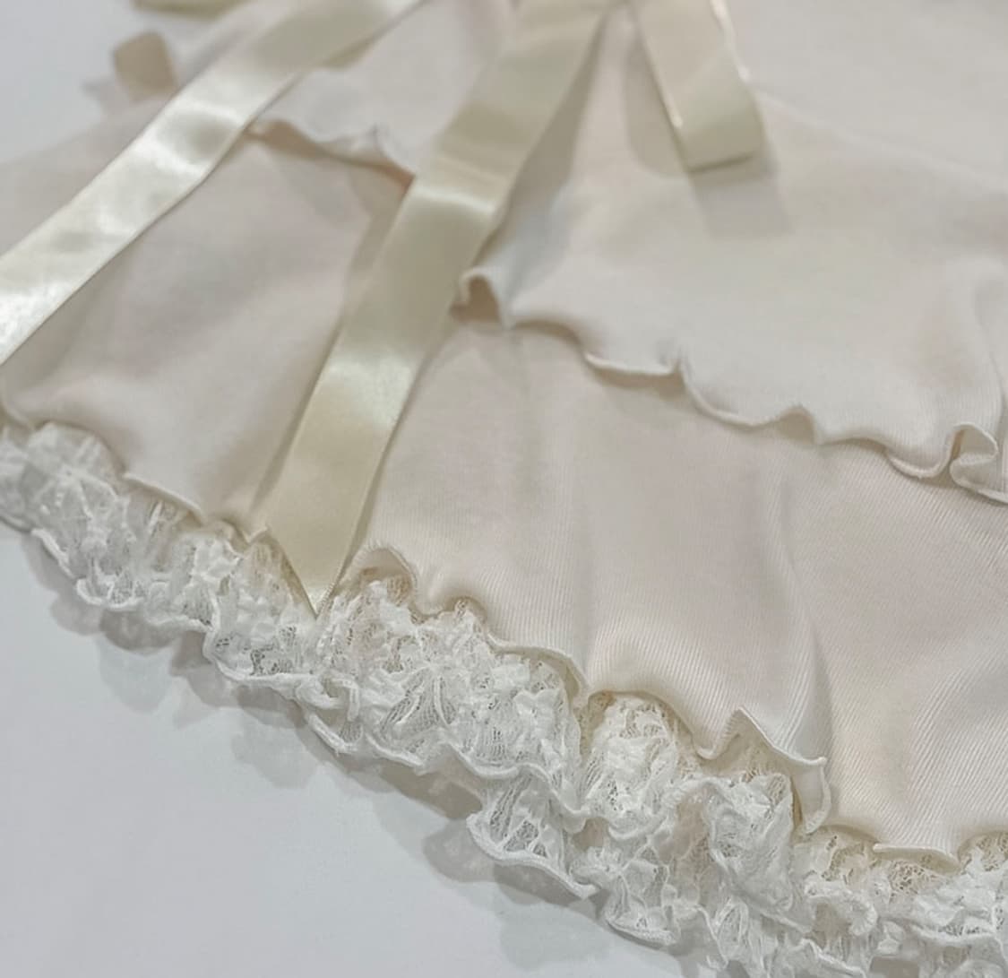 리본 레이스 캉캉 스커트 상품이미지3