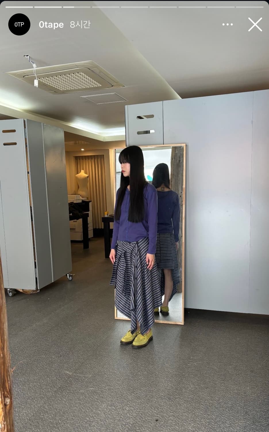 0tape wrap skirt 공테잎 랩스커트 상품이미지2