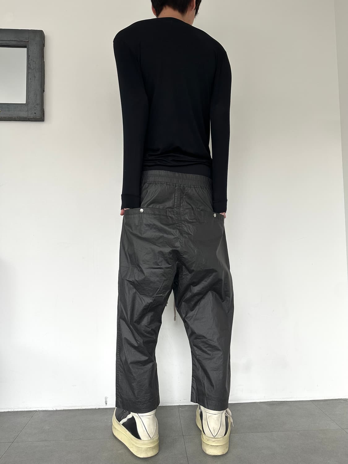 릭오웬스 20ss TECUATL 코팅 사루엘 팬츠 상품이미지3