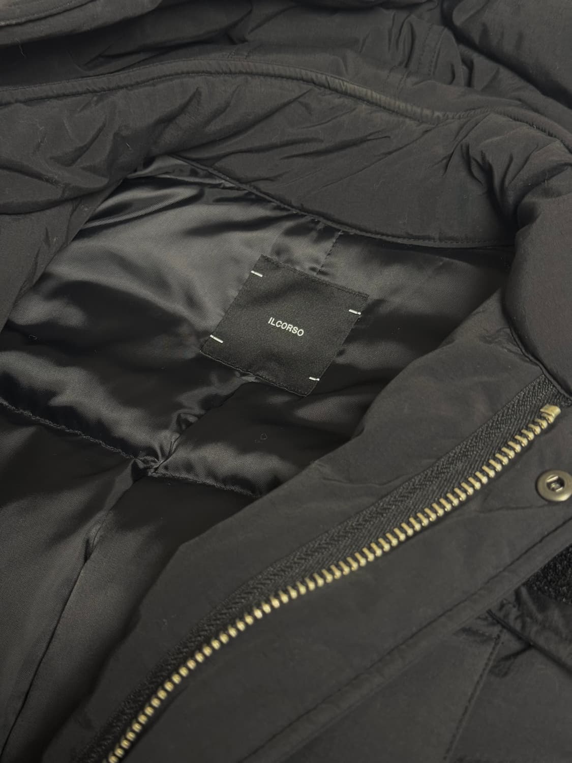 일꼬르소 볼륨 후드 롱 구스 다운 야상 점퍼 패딩 IEJU3F008BK 상품이미지3