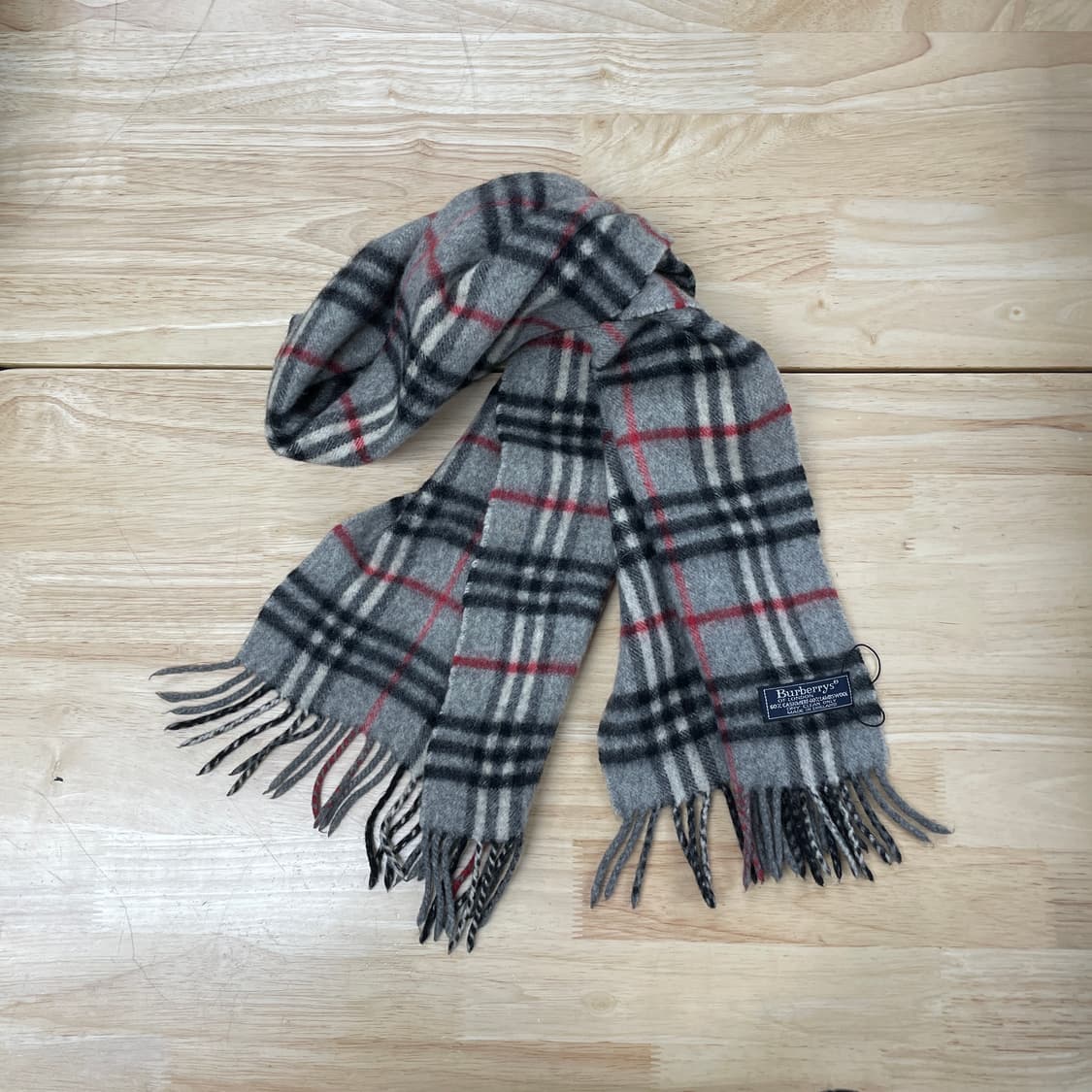 버버리 정품 캐시미어 램스울 머플러 그레이 상품이미지1