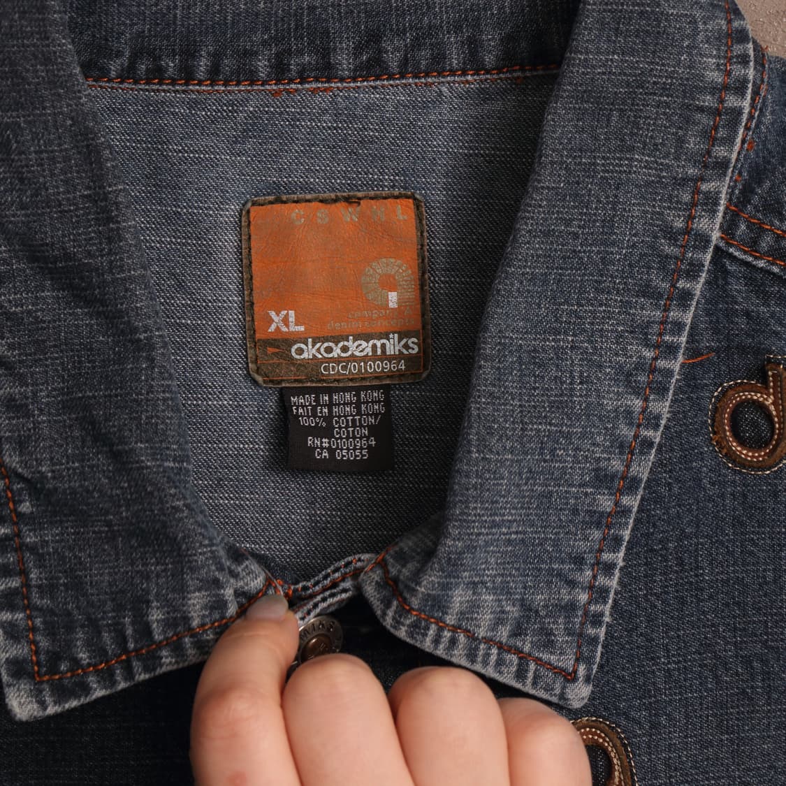 90's 올드스쿨 자수 데님 자켓 A1703 상품이미지3