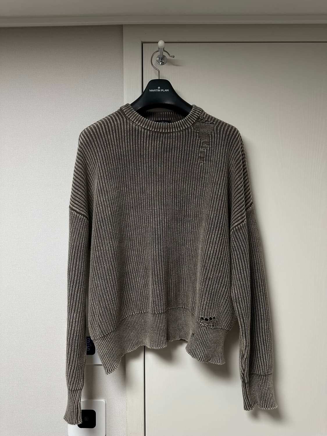 메종미네드 데미지 니트 브라운M 상품이미지7