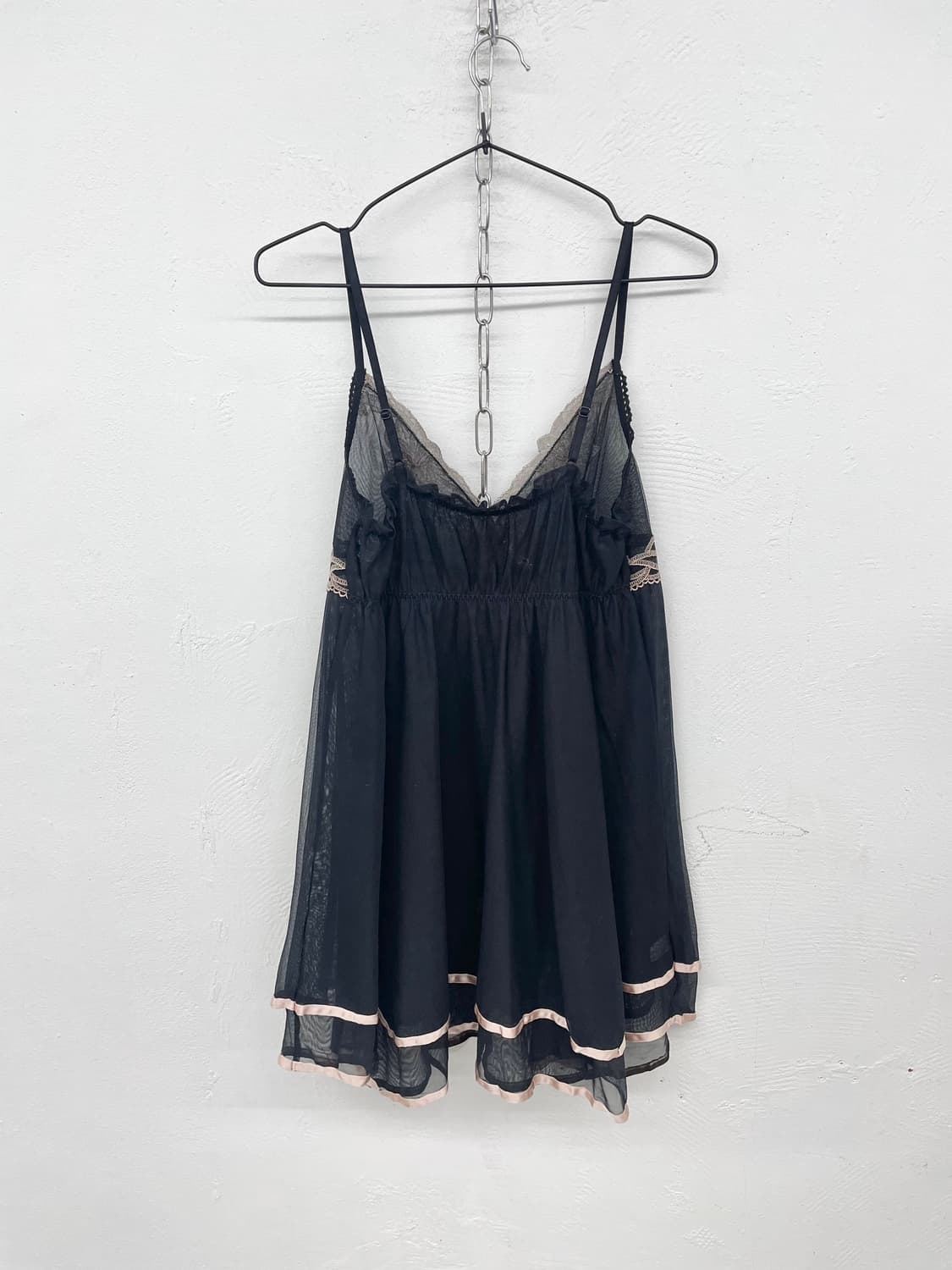 블랙 자수 레이스 슬립 상품이미지6