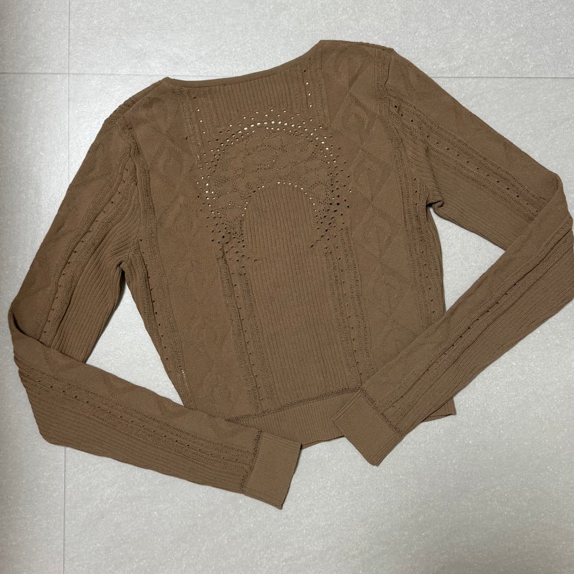 [새상품] 마린세르 니트 가디건 xs 베이지 상품이미지7