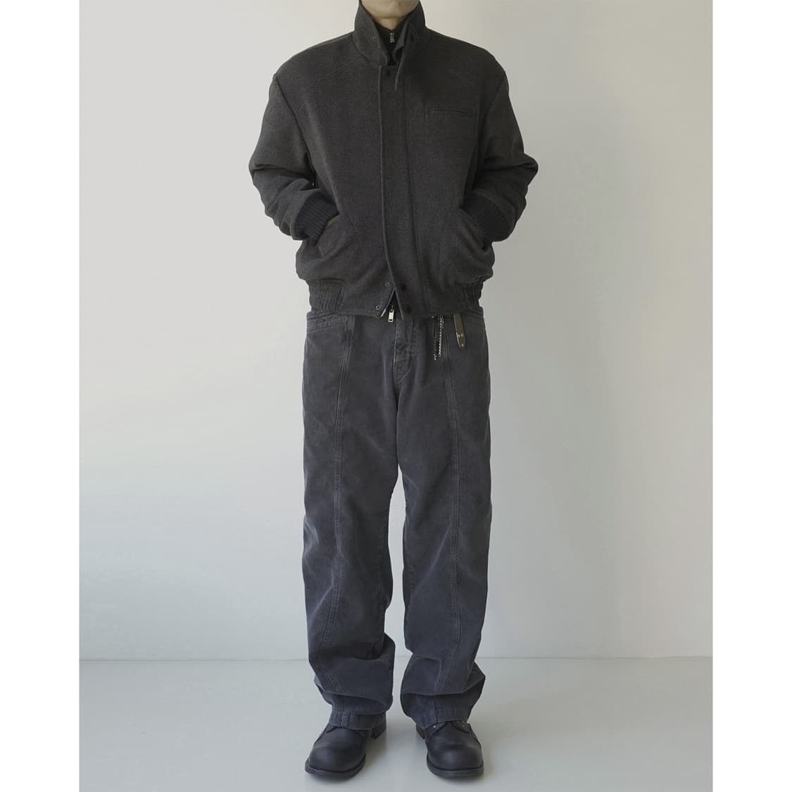 (2) 시도 울 블루종 차콜 상품이미지3