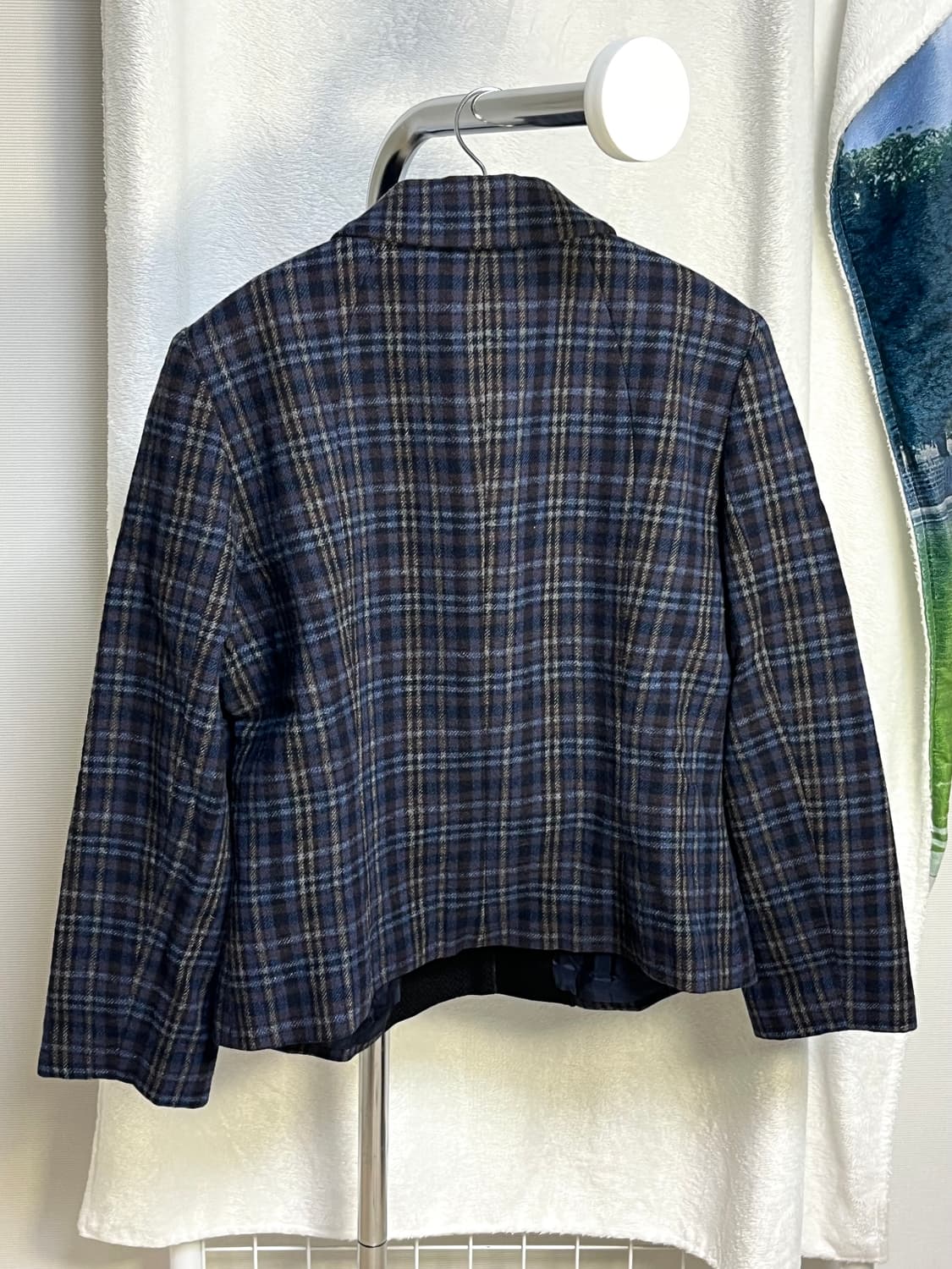 일본 빈티지 체크 울 자켓 상품이미지5