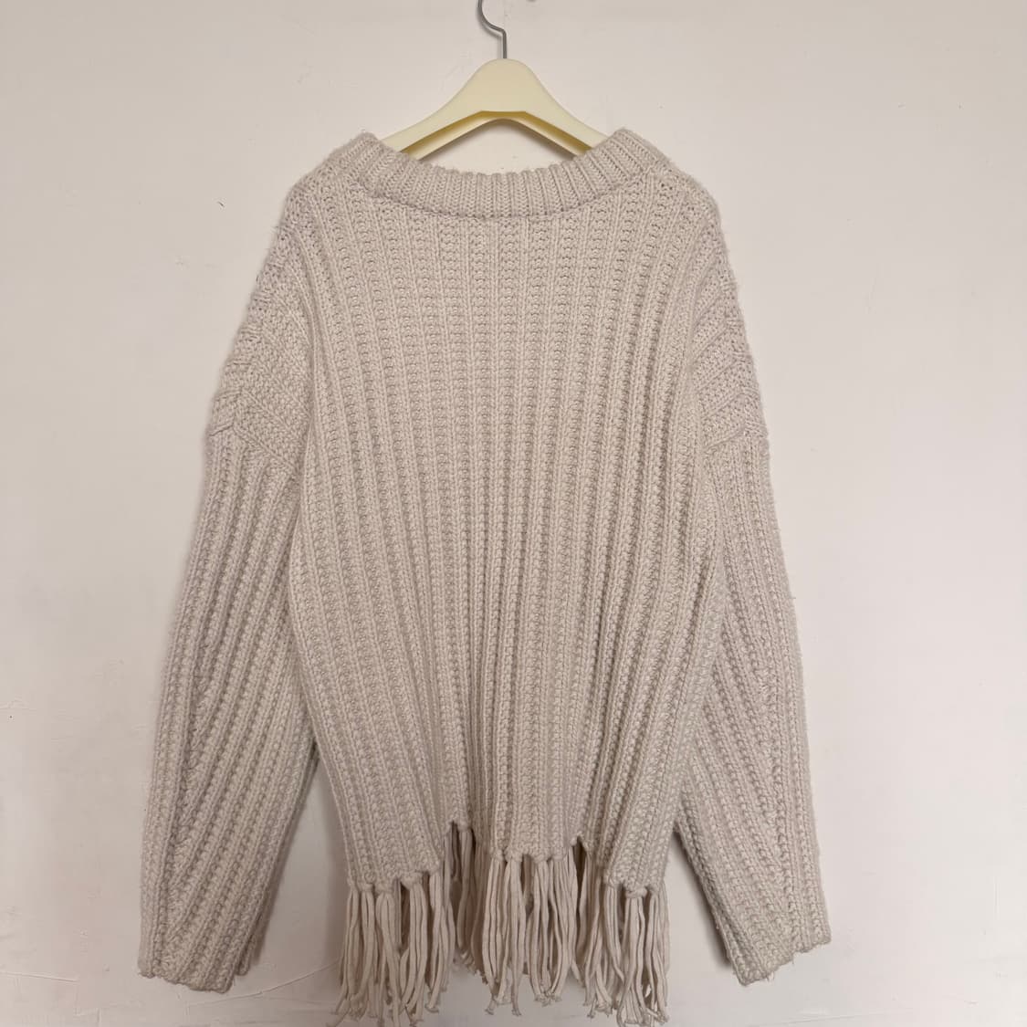 H&M 아이보리 프린지 니트 XL 상품이미지2