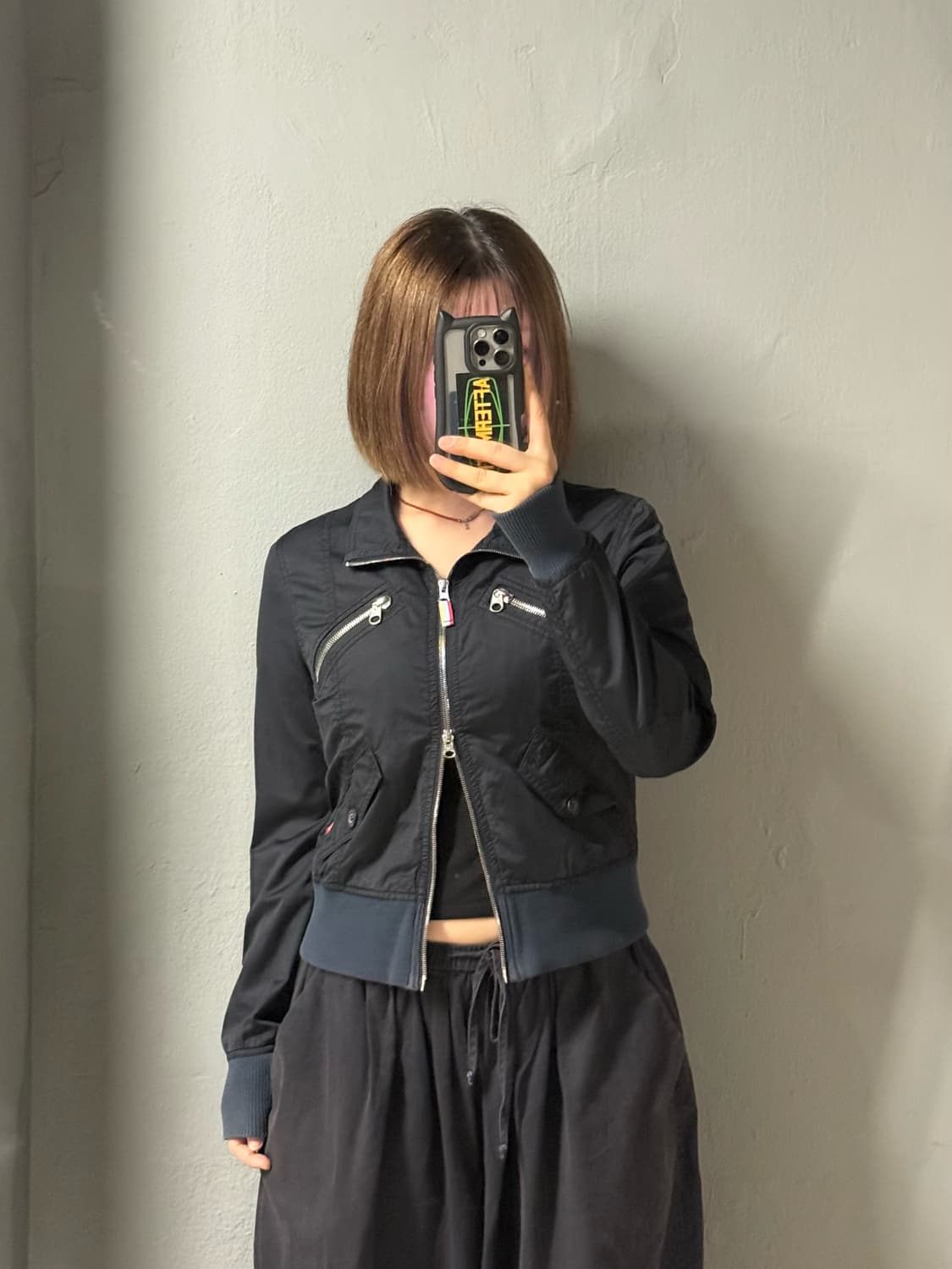 zipper pocket detail high-neck jk 상품이미지1