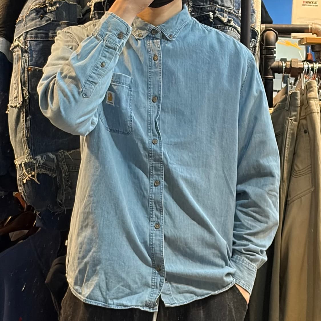 [NO.9] 칼하트 데님 긴팔셔츠 상품이미지1