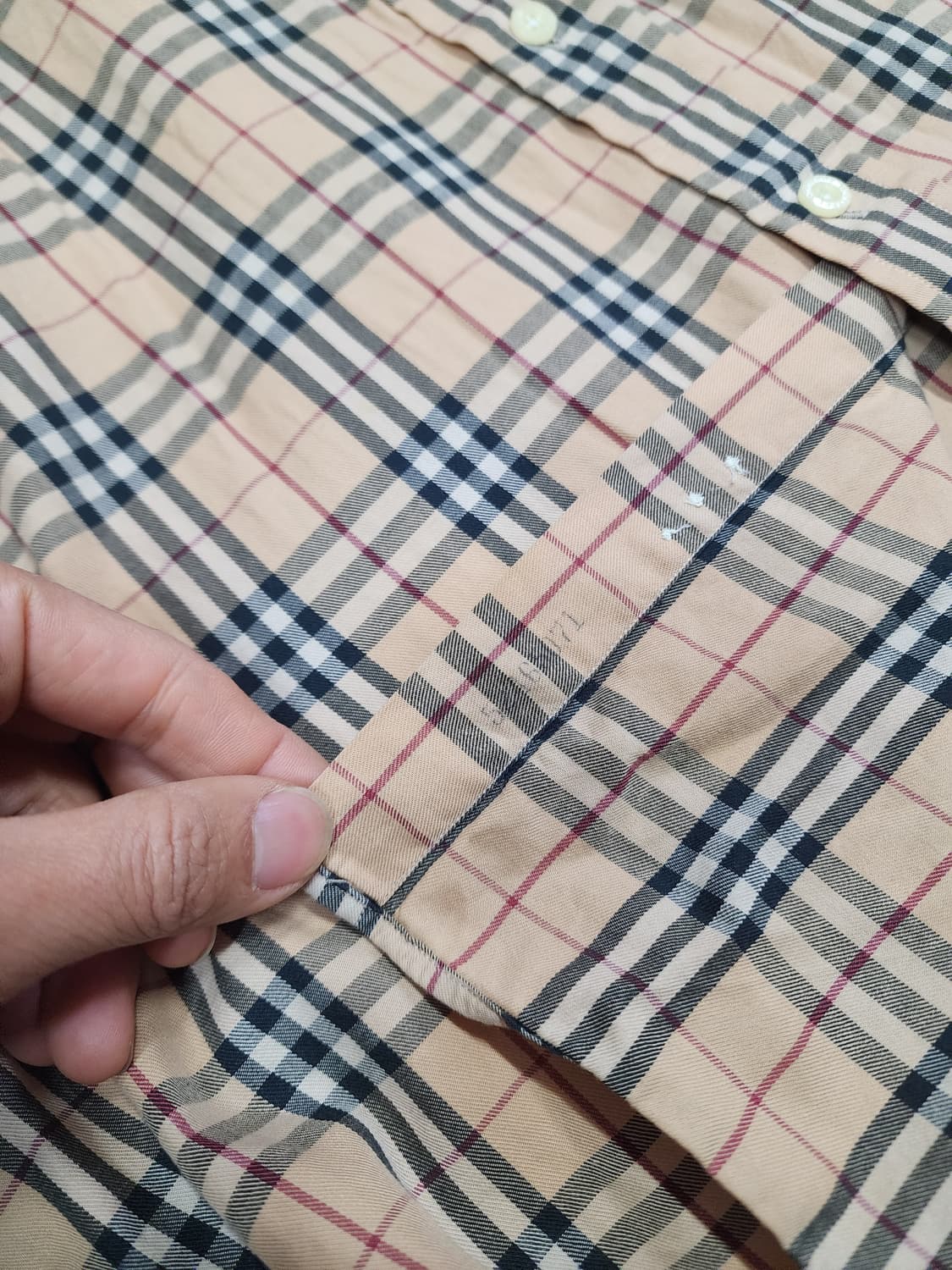 버버리 클래식 노바 체크 로고셔츠 L사이즈  상품이미지5