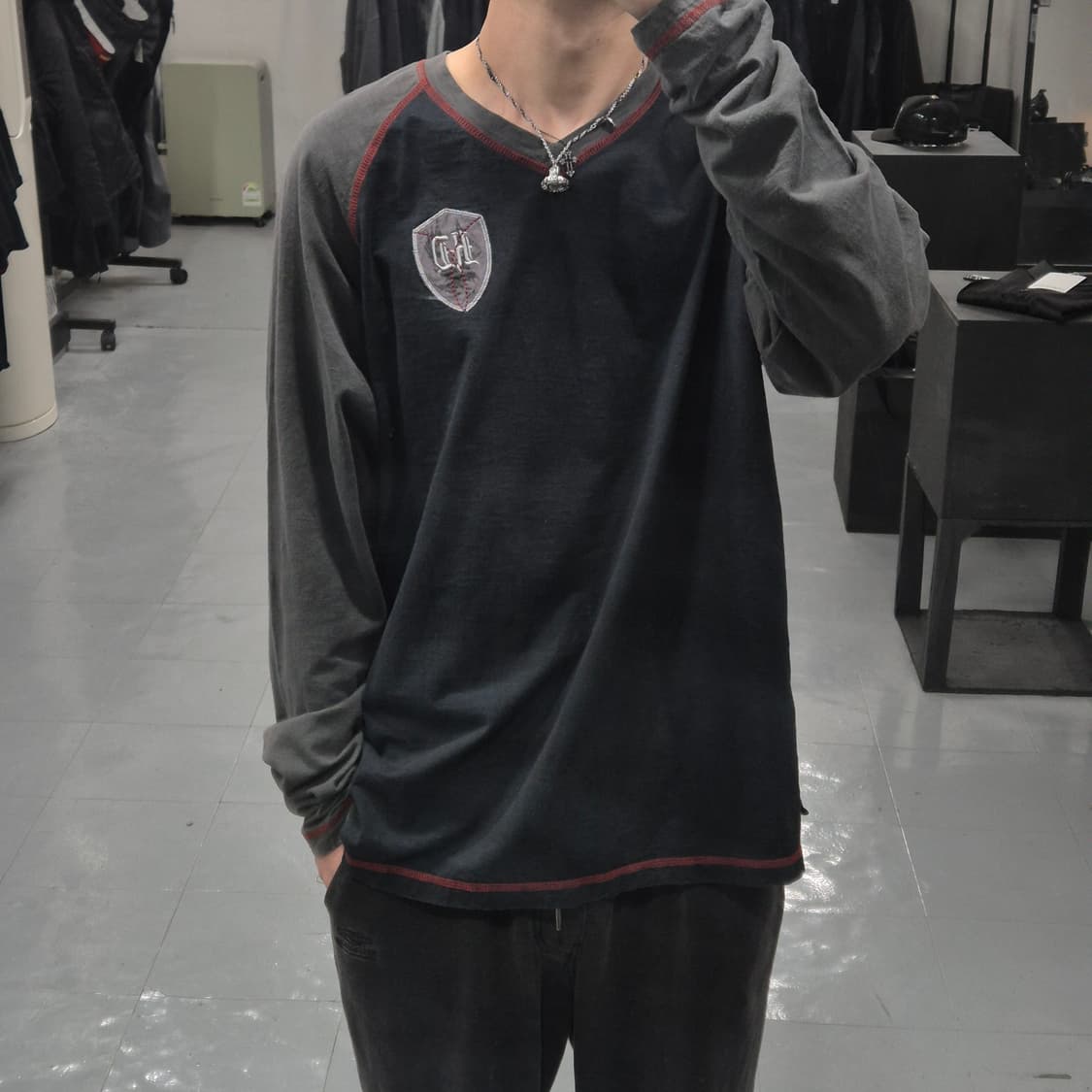 할리데이비슨 레드 스티치 롱슬리브 XL사이즈 상품이미지2