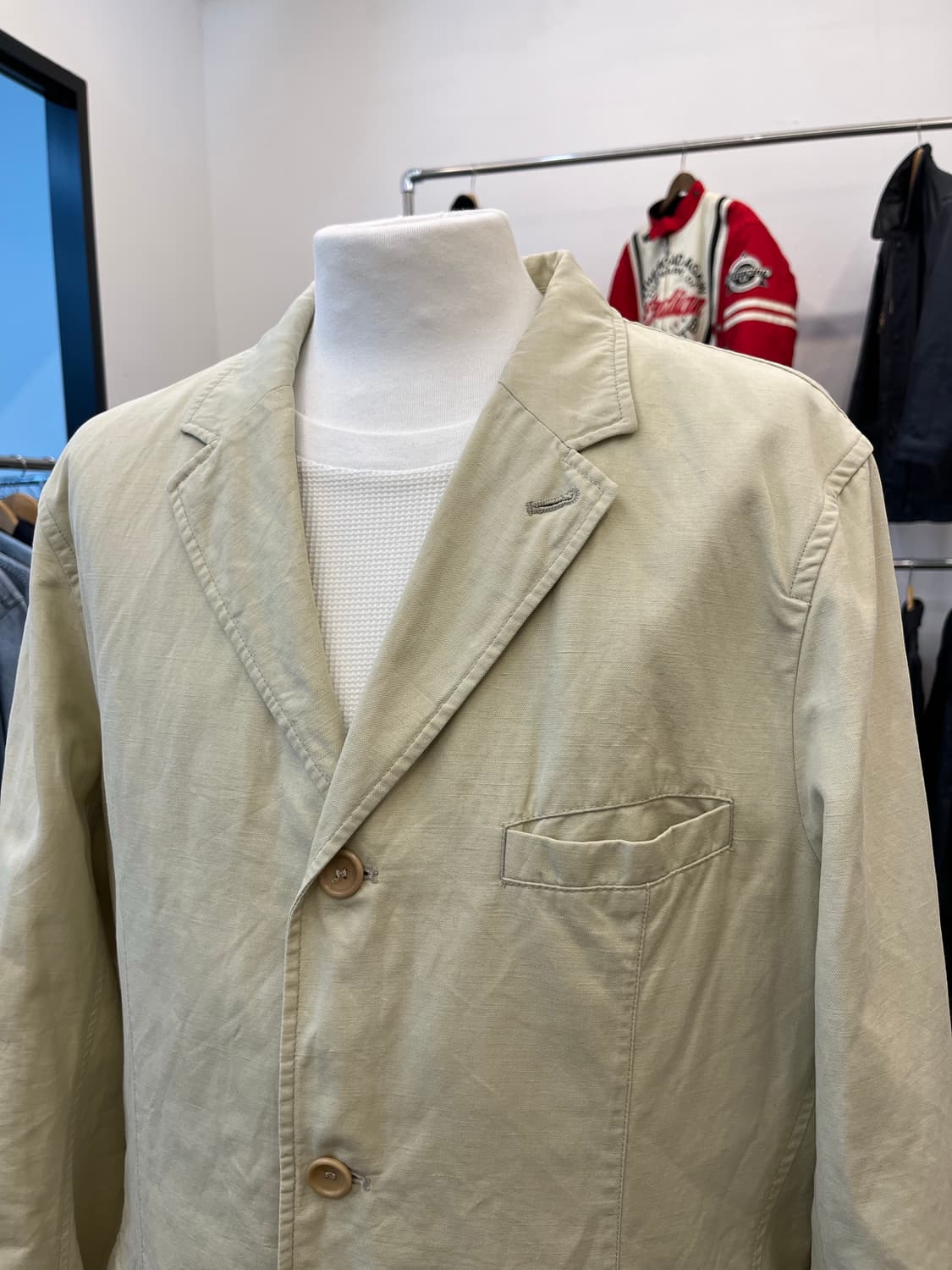 뉴 맨 린넨 블렌드 롱 블레이저 자켓 상품이미지3