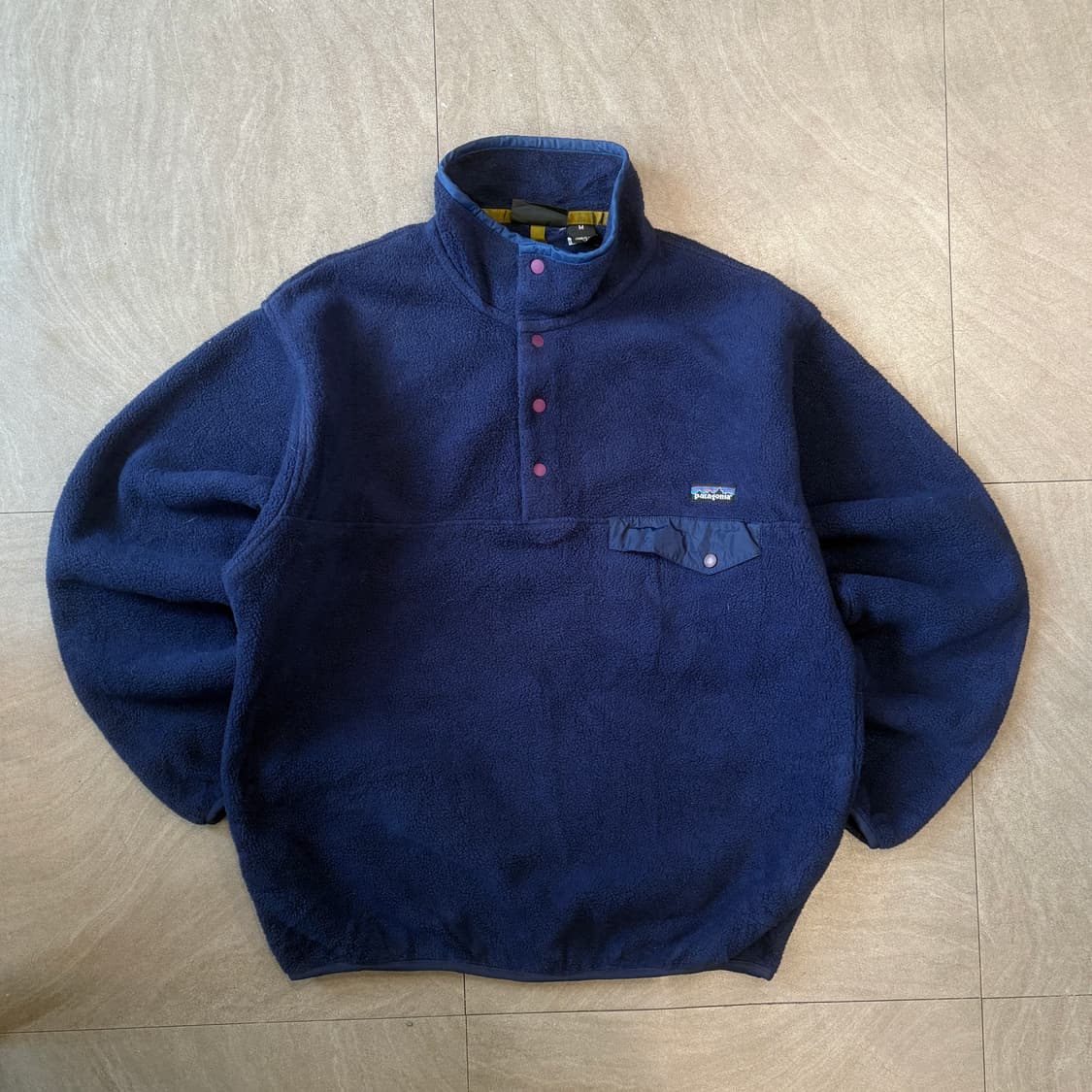 90s 90년대 생산 파타고니아 신칠라 네이비 스냅티  상품이미지1