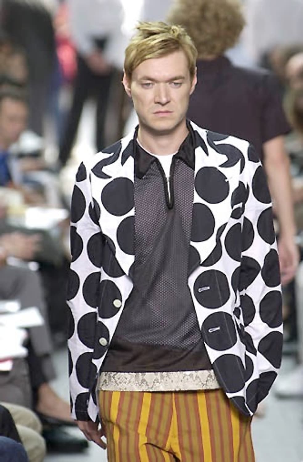 꼼데가르송 옴므플러스 01ss 투버튼 도트 자켓 M 상품이미지1