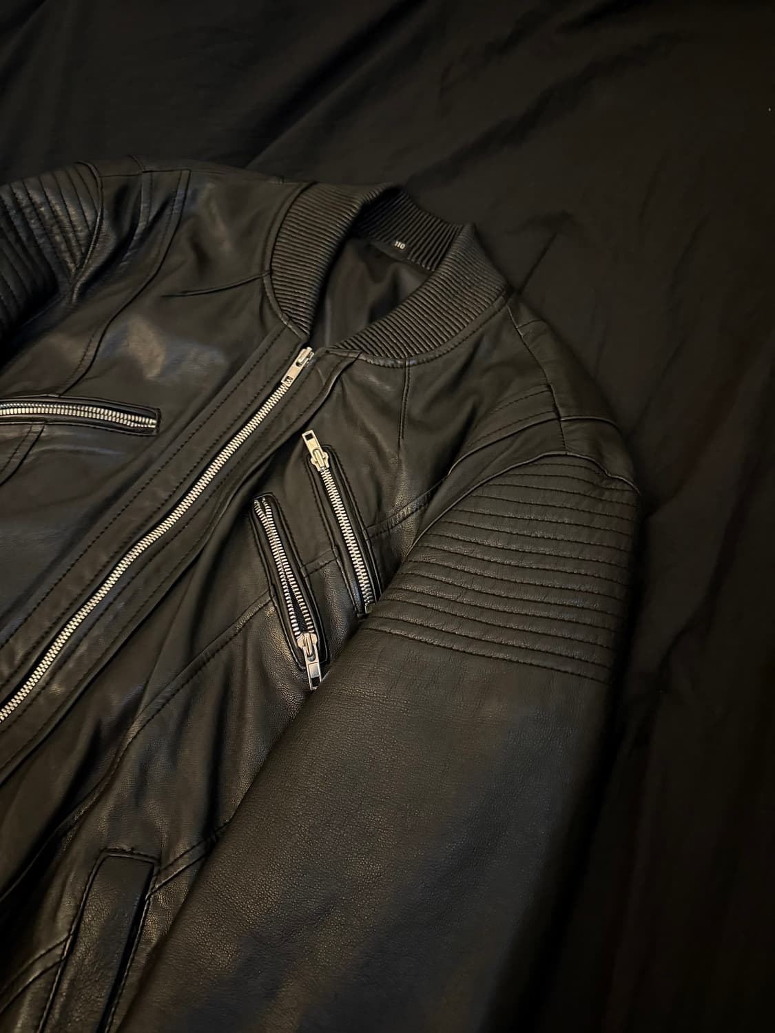 빈티지 바이커 램스킨 자켓 상품이미지2