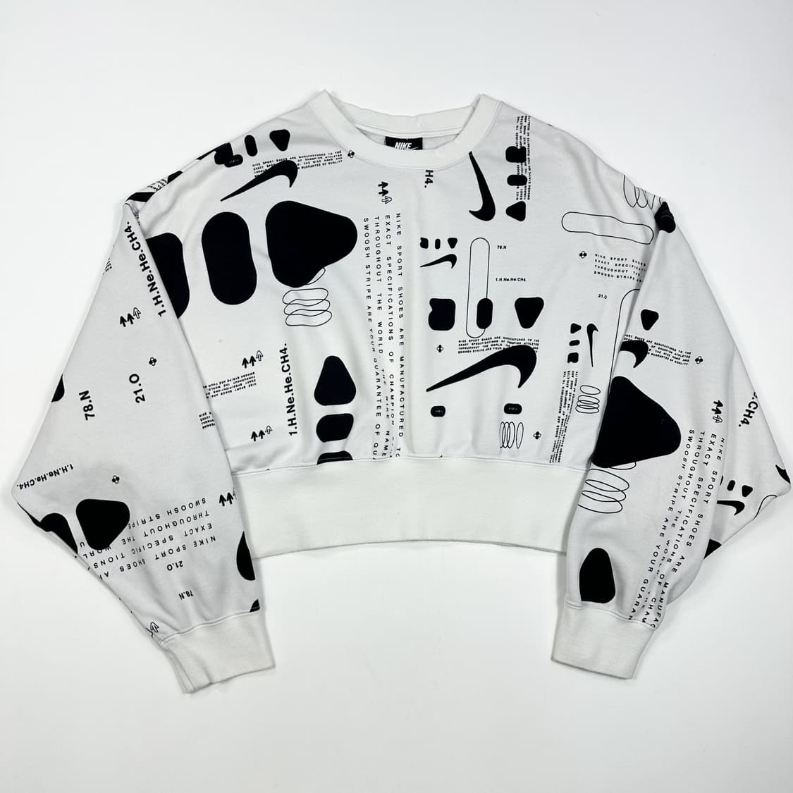 나이키 스우시 화이트 크롭 맨투맨 (M 여성추천) 상품이미지2