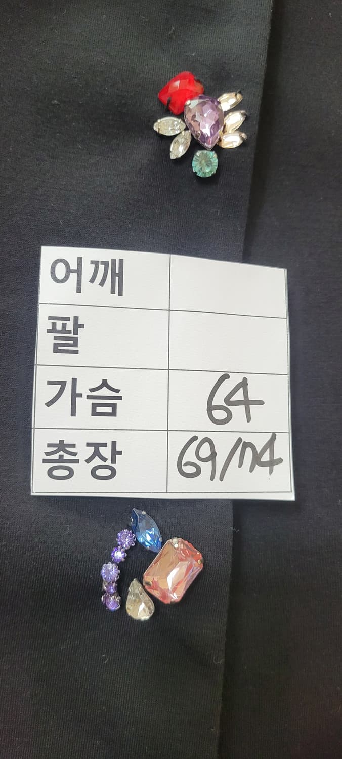 (여성77~88사이즈)여성 칠부 디자이너 자켓(보석단추) 상품이미지9