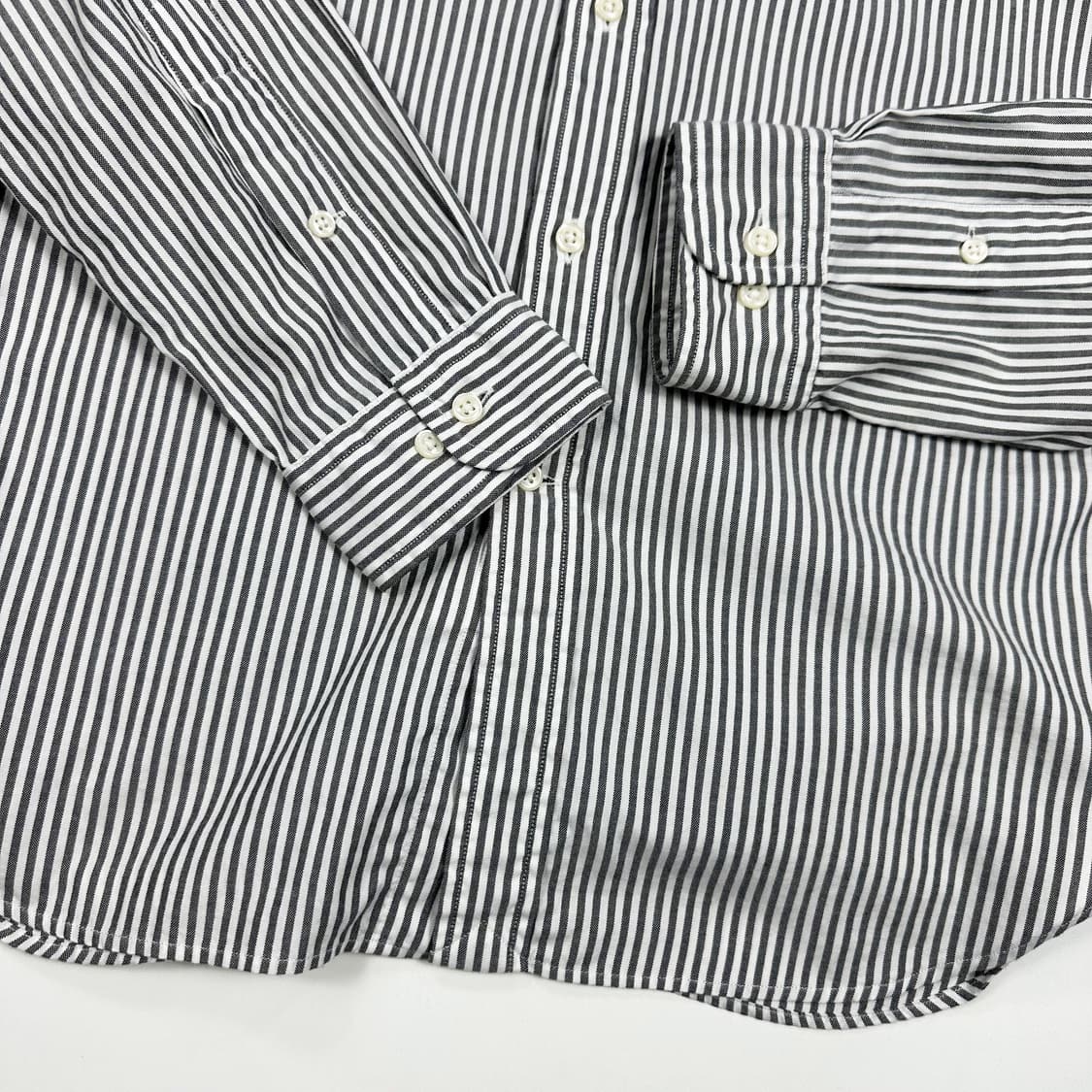 폴로 랄프로렌 슬림핏 스트라이프 셔츠 챠콜 그레이 S 상품이미지4