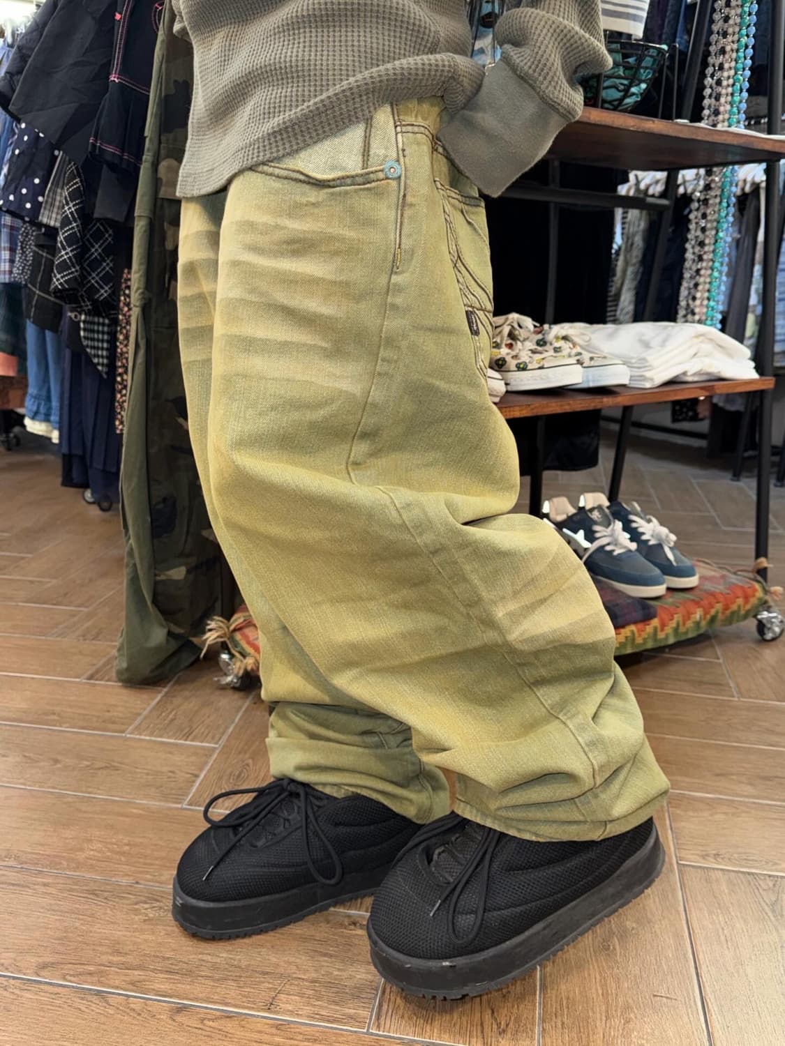 Hip-Hop Washed Denim Pants 상품이미지3