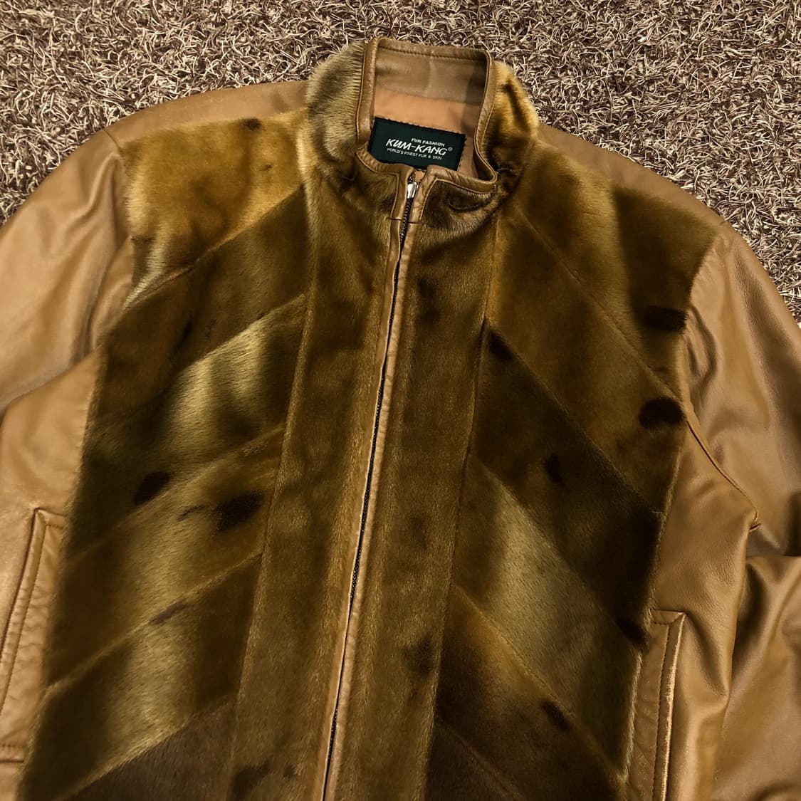 금강 양가죽 퍼 도킹 레더 가죽 자켓 상품이미지2