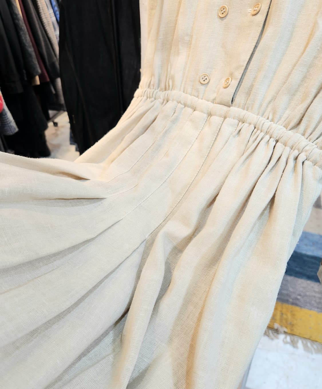 일본 빈티지 리넨 블렌드 원피스 미사용품 상품이미지4