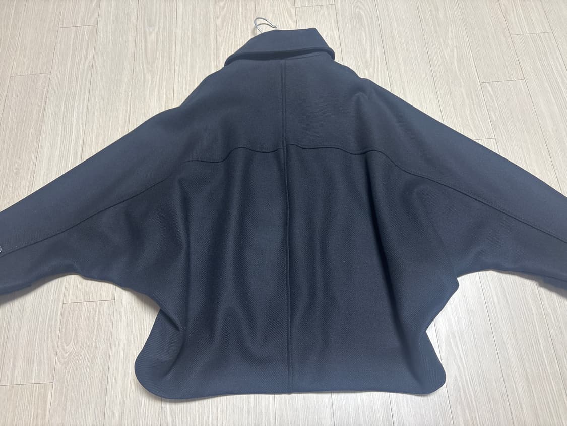 자라 zw컬렉션 울 혼방 케이프코트 블랙 상품이미지6