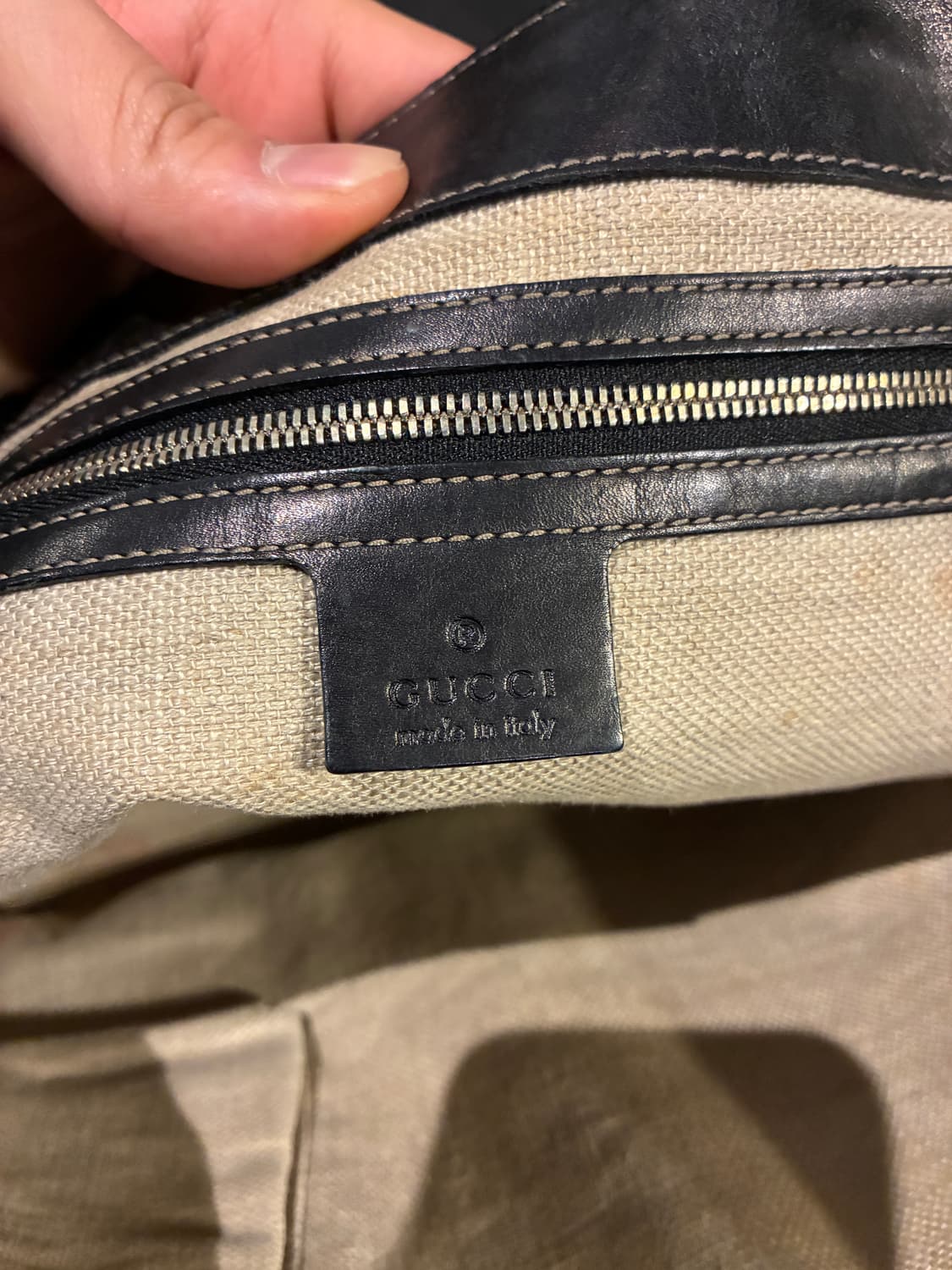 구찌 캔버스 가죽 토트백 숄더백 상품이미지4