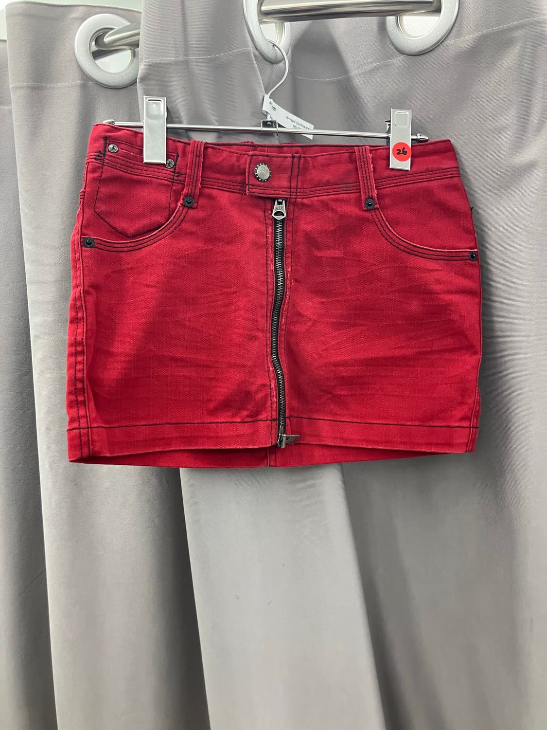 알마니 익스체인지 지퍼 절개 미니스커트  상품이미지1